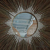 Large Round Straw Grass Mirror With Woven Inner