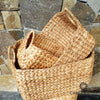 Rectangle Shaped Woven Water Hyacinth Basket Sets
