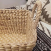 Rectangle Shaped Woven Water Hyacinth Baskets With Handle Large Basket