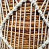 Round Banana Leaf Basket With Knitted Pattern