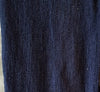 Navy Blue Raw Cotton Throw With Beaded Tassels - Canggu & Co