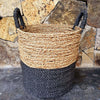 Woven Natural Straw Grass And Raffia Basket Sets